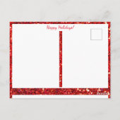 Happy Holidays Foto Script Weihnachtspost Postkarte (Rückseite)
