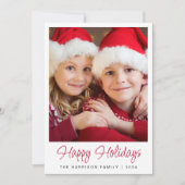 Happy Holidays Foto Weihnachten (Vorderseite)