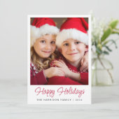 Happy Holidays Foto Weihnachten (Stehend Vorderseite)