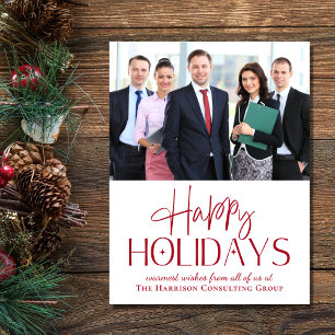 Happy Holidays Foto Weihnachten im Unternehmen