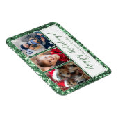 Happy Holidays Foto Weihnachten Magnet (Rechte Seite)