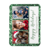 Happy Holidays Foto Weihnachten Magnet (Vertikal)