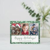 Happy Holidays Foto Weihnachten Postkarte (Stehend Vorderseite)