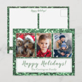 Happy Holidays Foto Weihnachten Postkarte (Vorne/Hinten)