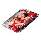 Happy Holidays Foto Weihnachtsfolien Magnet (Linke Seite)