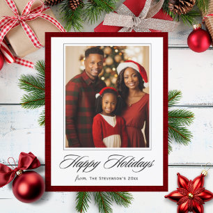 Happy Holidays Foto Weihnachtsgrüße Feiertagspostkarte
