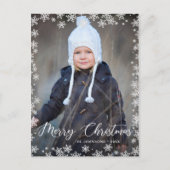 Happy Holidays FOTO Weihnachtsgrüße Postkarte (Vorderseite)