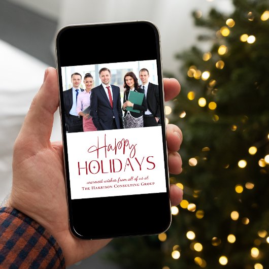 Happy Holidays Foto Weihnachtskarte