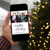 Happy Holidays Foto Weihnachtskarte für Firmenlogo