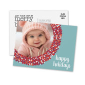 Happy Holidays Foto - Whimsical Beerenreath Feiertagspostkarte