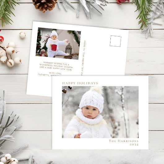 Happy Holidays Foto White Gold Weihnachten