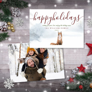 Happy Holidays Foto Winter Fox Weihnachten