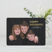Happy Holidays Fotokarte Feiertagskarte (Stehend Vorderseite)