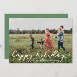 Happy Holidays Fotokarte mit Skript Einladung