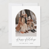 Happy Holidays Fotokarte | Weihnachtskarte Einladung (Vorderseite)