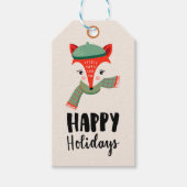 Happy Holidays Fox Geschenkanhänger (Vorderseite)