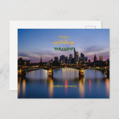 Happy Holidays, Frankfurt Bridge, Postkarte (Vorne/Hinten)