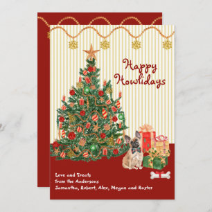 Happy Holidays French Bulldog Dog Tree präsentiert