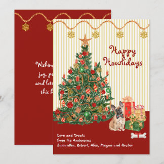 Happy Holidays French Bulldog Dog Tree präsentiert