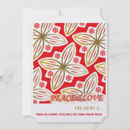 HAPPY HOLIDAYS | Frieden und Liebe | Poinsettia |  Feiertagskarte