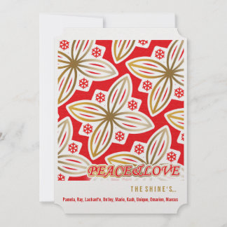 HAPPY HOLIDAYS | Frieden und Liebe | Poinsettia |  Feiertagskarte