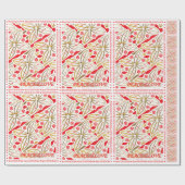 HAPPY HOLIDAYS | Frieden und Liebe | Poinsettia mi Geschenkpapier (Flach)