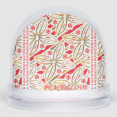 HAPPY HOLIDAYS | Frieden und Liebe | Poinsettia mi Schneekugeln (Vorderseite)