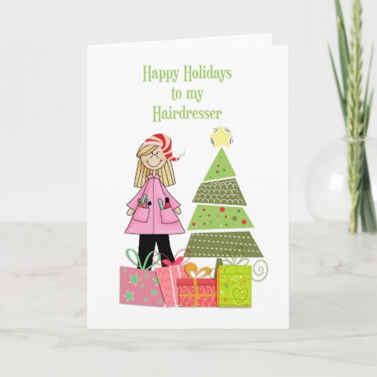 Happy Holidays, Friseur Feiertagskarte (Vorderseite)