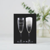 Happy Holidays Frohe Weihnachten Champagne Elegant (Stehend Vorderseite)