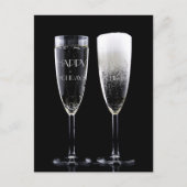 Happy Holidays Frohe Weihnachten Champagne Elegant (Vorderseite)