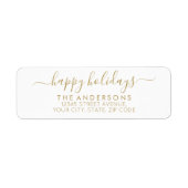 Happy Holidays Frohe Weihnachten Elegantes Gold Sc (Vorne)