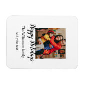 Happy Holidays frohe Weihnachten fügen Familiennam Magnet (Horizontal)