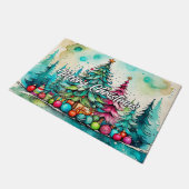 Happy Holidays | Frohe Weihnachten Fußmatte (Schrägansicht)