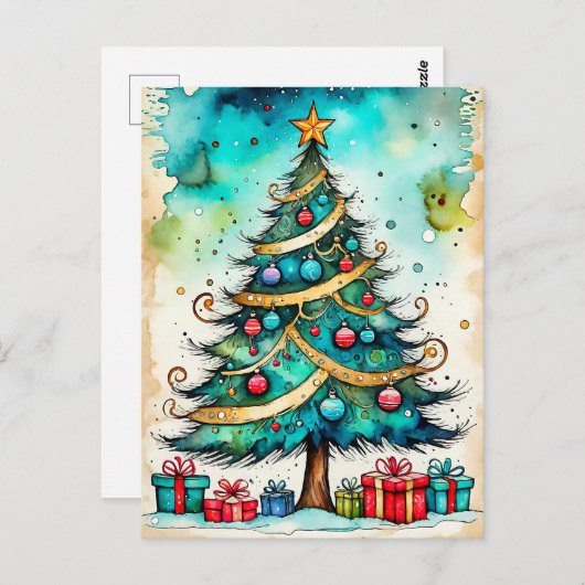 Happy Holidays - Frohe Weihnachten, Jeder Postkarte (Vorne/Hinten)