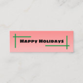 Happy Holidays/Frohe Weihnachten Mini Visitenkarte (Vorderseite)