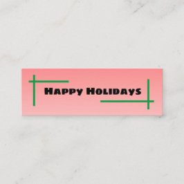 Happy Holidays/Frohe Weihnachten Mini Visitenkarte