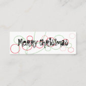 Happy Holidays/Frohe Weihnachten Mini Visitenkarte (Rückseite)