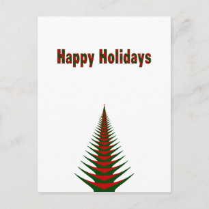 Happy Holidays Frohe Weihnachten rot und grün Baum