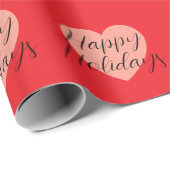 Happy Holidays Frohe Weihnachten Weihnachten Urlau Geschenkpapier (Rolleneckpunkt)