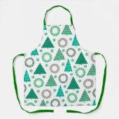 Happy Holidays | Frohe Weihnachtsbäume Schürze (Vorderseite)
