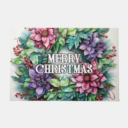 Happy Holidays | Frohe Weihnachtsfeier Fußmatte (Vorderseite)