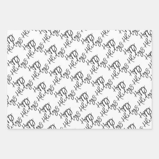 Happy Holidays Frohe Weihnachtsfreude für die Welt Geschenkpapier Set (Vorderseite)