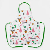 Happy Holidays | Frohe Weihnachtslustigkeit Schürze (Vorderseite)