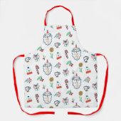 Happy Holidays | Frohe Weihnachtsmuster Schürze (Vorderseite)