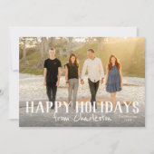 Happy Holidays from city or location photo card Karte (Vorderseite)