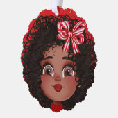Happy Holidays from Curly Girl Ornament Karte (Links)