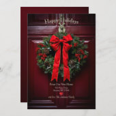 Happy Holidays from New Zuhause Feiertagskarte (Vorne/Hinten)