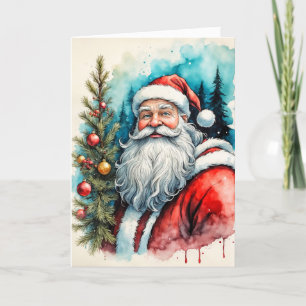 Happy Holidays From Santa Claus Feiertagskarte