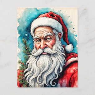 Happy Holidays From Santa Claus Postkarte