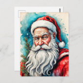 Happy Holidays From Santa Claus Postkarte (Vorne/Hinten)